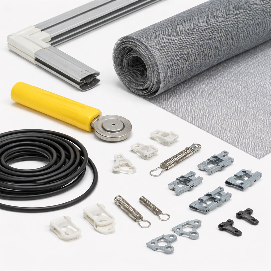 Screen repair tools and components